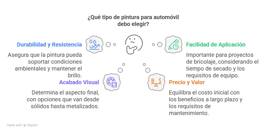 Aspectos para elegir la mejor pintura automotriz