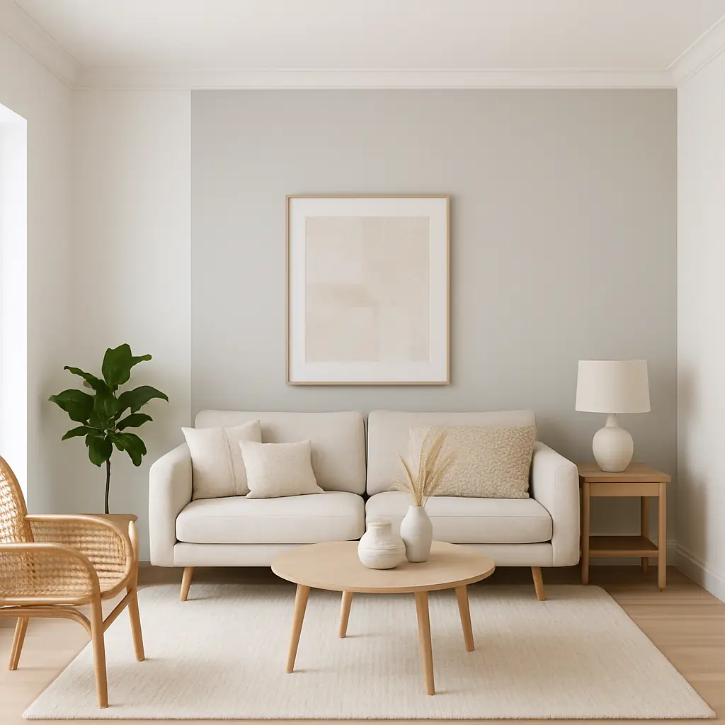 Habitación con estilo arquitectónico moderno minimalista